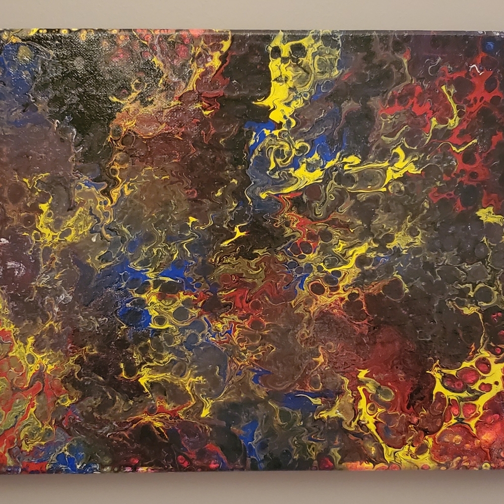 Acrylic Fluid Art on Canvas